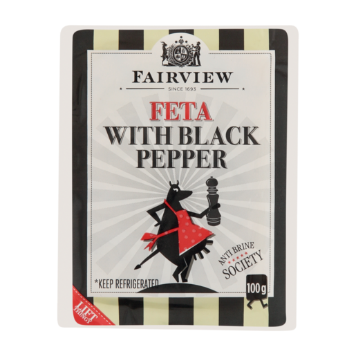 Fairview Feta Cheese With Black Pepper 100g