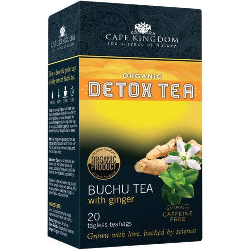 Cape Kingdom Organic Buchu with Ginger Detox Tea 20 Pack