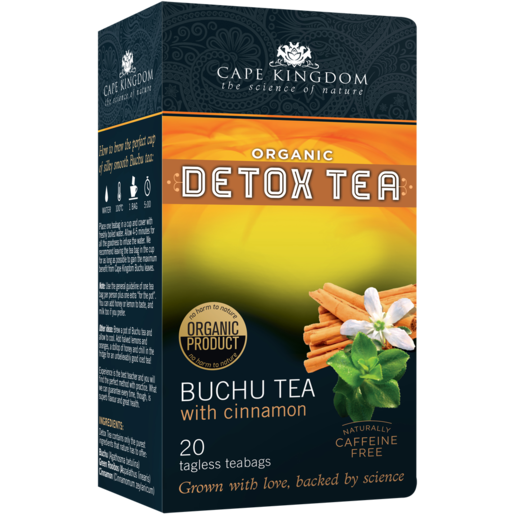 Cape Kingdom Organic Buchu & Cinnamon Detox Tea 20 Pack