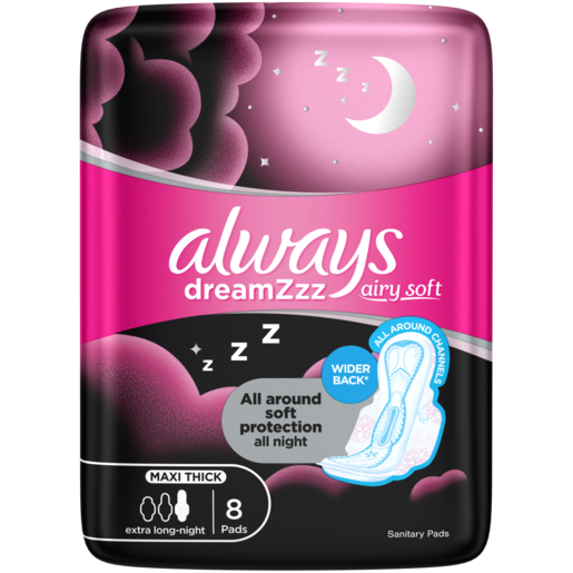 Always Night Maxi Thick Sanitary Pads Cotton Soft 8 Pack