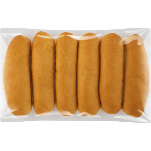 White Hotdog Rolls 6 Pack