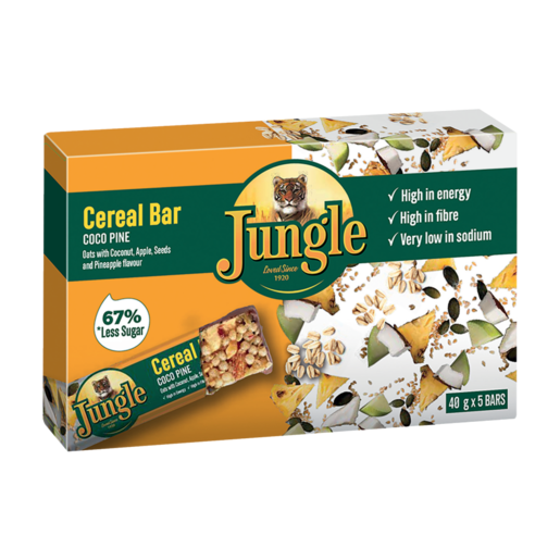 Jungle Coco Pine Cereal Bars 5 x 40g