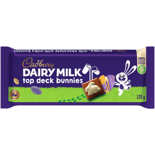 Cadbury Dairy Milk Top Deck Bunnies Slab 170g