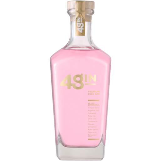 48 Gin Premium Pink Gin Bottle 750ml