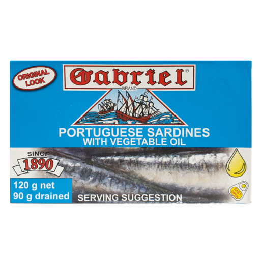 Gabriel Portuguese Sardines With Vegetable Oil 120g