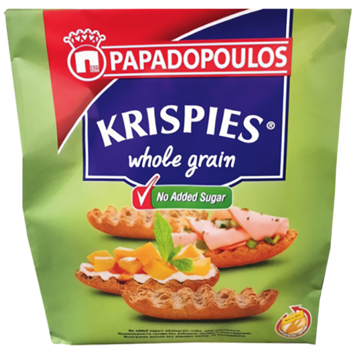 Papadopoulos Krispies Whole Grain No Added Sugar Rusks 200g 