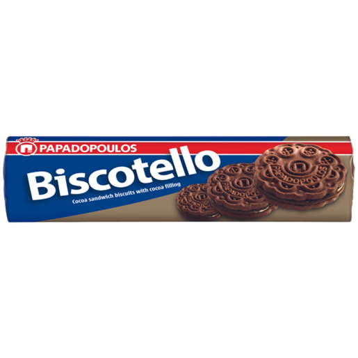 Papadopoulos Biscotello Cocoa Sandwich Biscuits with Cocoa Filling 200g 