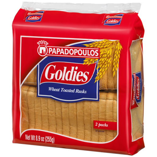 Papadopoulos Goldies Wheat Toasted Rusks 255g