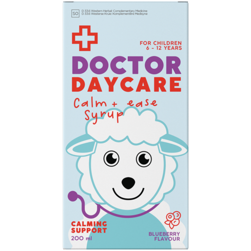 Doctor Daycare Calm & Ease Blueberry Flavoured Calming Support Syrup 200ml