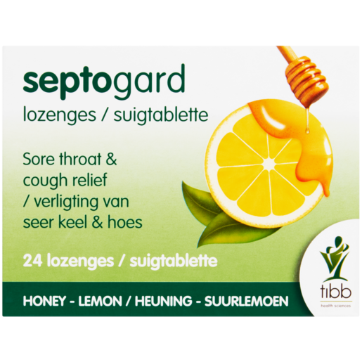 Tibb Septogard Honey - Lemon Flavoured Lozenges 24 Pack