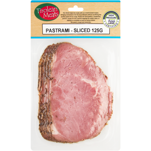 Tirolean Meats Sliced Pastrami 125g