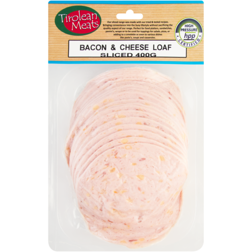Tirolean Meats Sliced Bacon & Cheese Loaf 400g