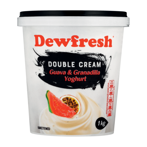 Dewfresh Guava & Granadilla Flavoured Double Cream Yoghurt 1kg