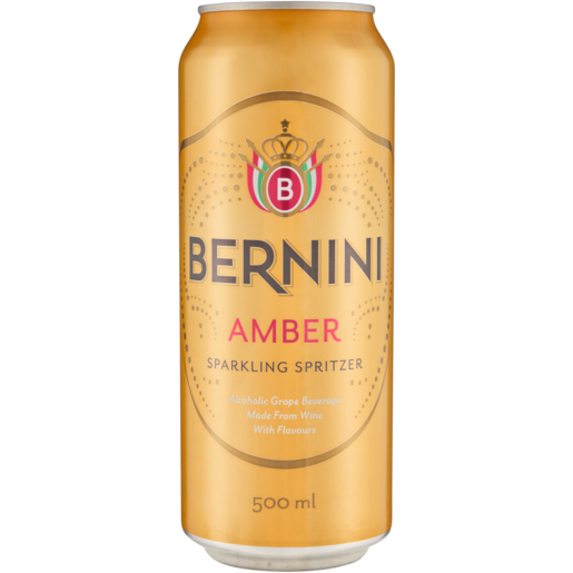 Bernini Amber Sparkling Spritzer Can 500ml