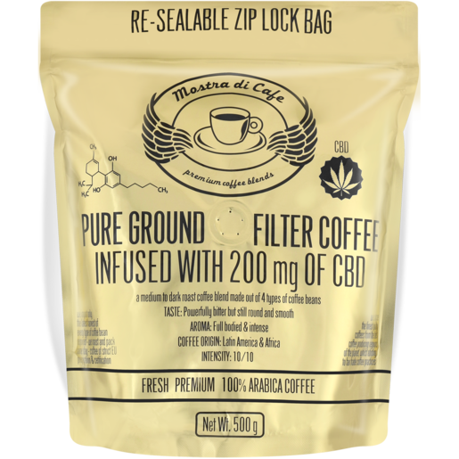Mostra Di Cafe Pure Ground Filter Coffee Infused With CBD 500g