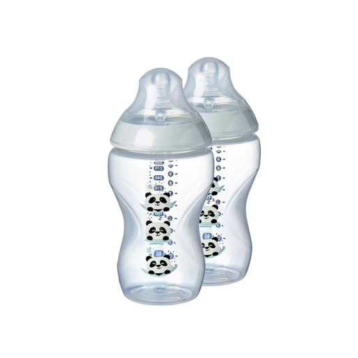 Tommee Tippee Pip The Panda Decorated Bottle 3+ Months 340ml (Print May Vary)