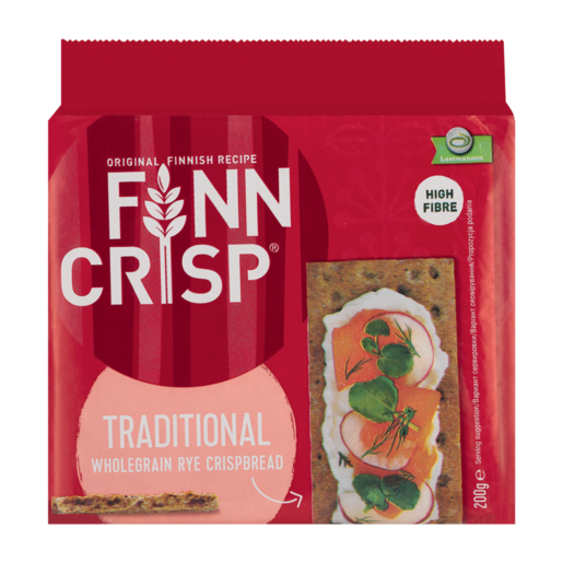 Finn Crisp Traditional Wholegrain Rye Crispbreads 200g
