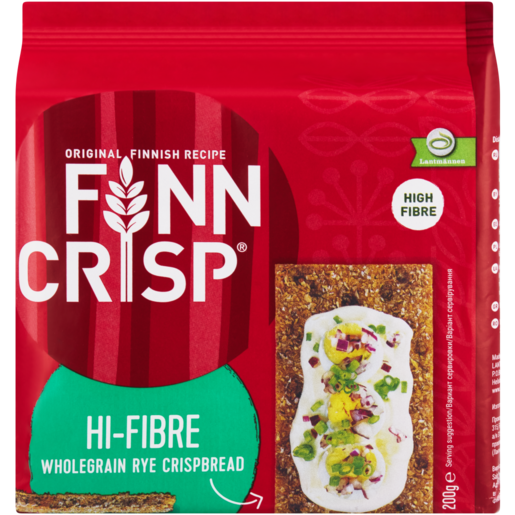 Finn Crisp Hi-Fibre Wholegrain Rye Crispbreads 200g