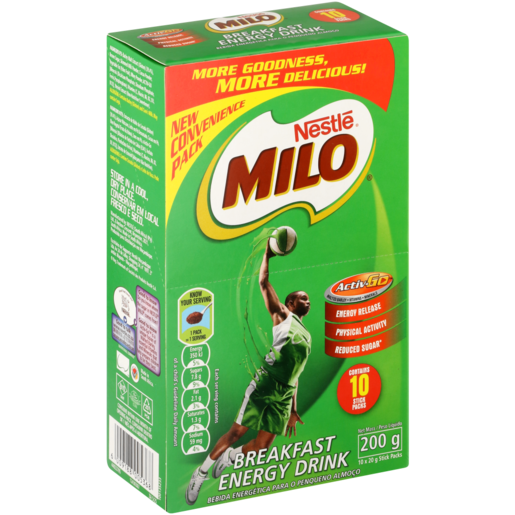 Milo Breakfast Energy Drink Powder Sachets 10 x 20g