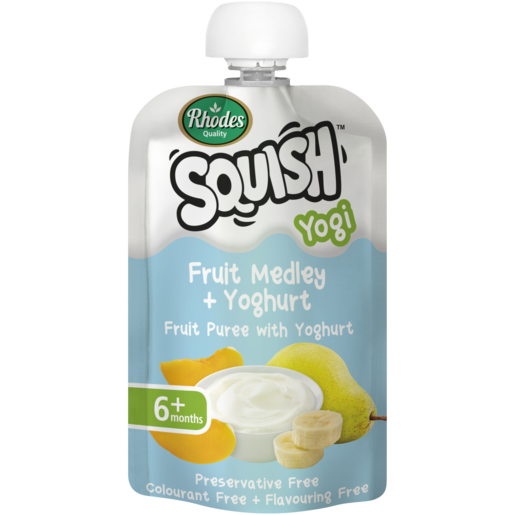 Rhodes Quality Squish Fruit Medley & Yoghurt Flavoured Puree Baby Food 200ml