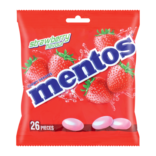 Mento Strawberry Flavoured Sweets 26 Pack