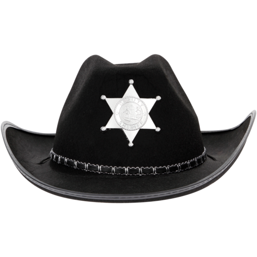 Party Xpress Black Cowboy Sheriff Hat
