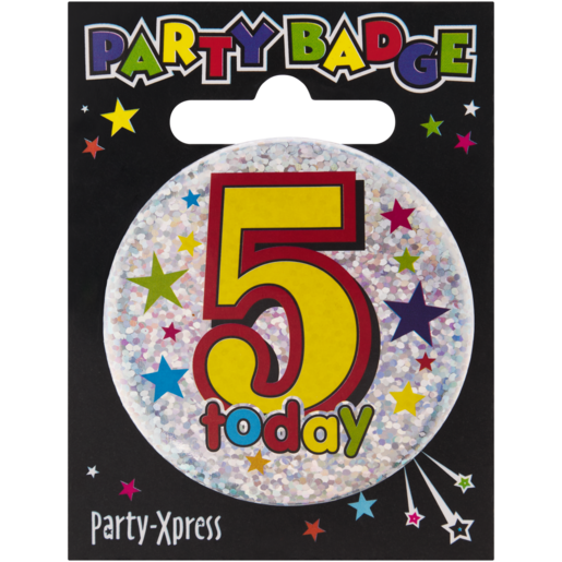 Party Xpress Small 5th Birthday Badge (Colour May Vary)