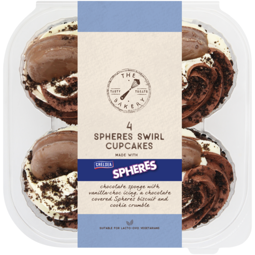 The Bakery Spheres Swirl Cupcakes 4 Pack