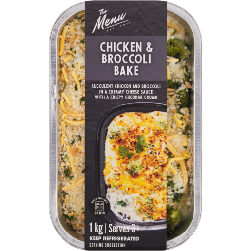 The Menu Chicken & Broccoli Bake Oven Ready Meal 1kg