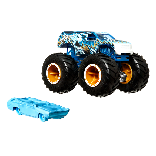 Hot Wheels Monster Truck With Giant Wheels And Die-Cast Car 1:64 (Type May Vary)