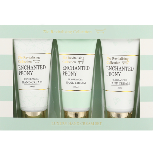 The Revitalising Collection Enchanted Peony Scented Hand Cream Set 3 Piece