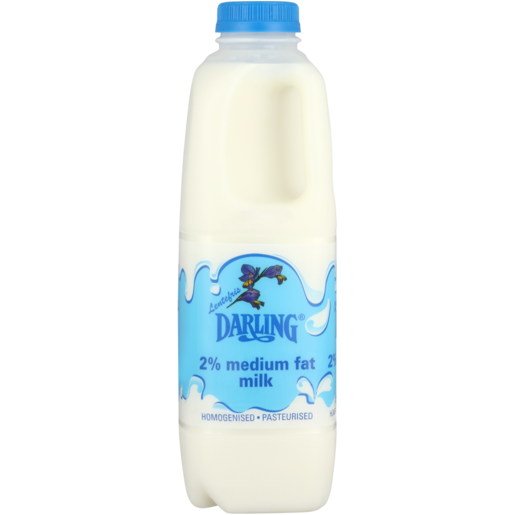 Darling 2% Fresh Medium Fat Milk Bottle 1L