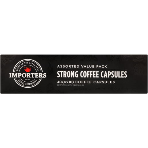 Importers Assorted Value Pack Strong Coffee Capsules 40 Pack