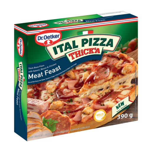 Dr. Oetker Frozen Ital Pizza Thick'A Meat Feast Pizza 390g