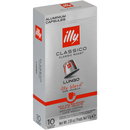 Illy Classic Roast Lungo Coffee Capsules 10 Pack