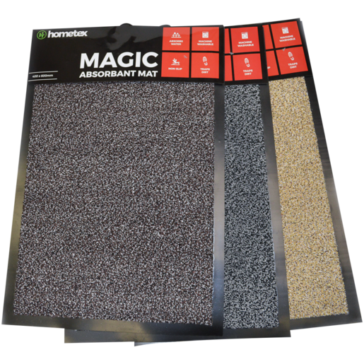 Hometex Brown Magic Absorbent Door Mat 400 x 600mm (Assorted Item - Supplied At Random)