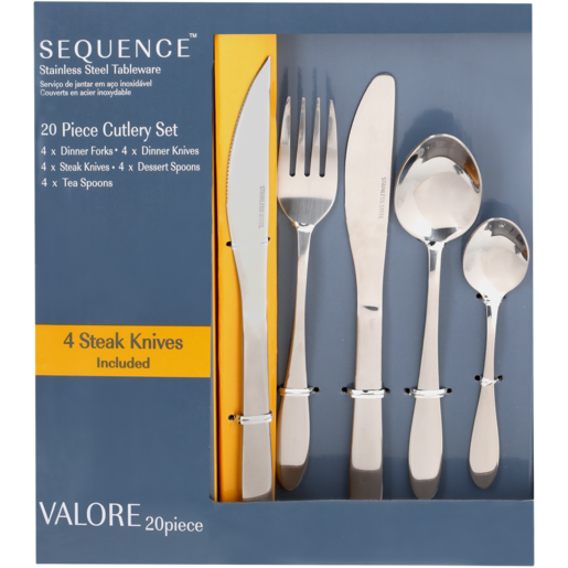 Sequence Valore Stainless Steel Cutlery Set 20 Piece