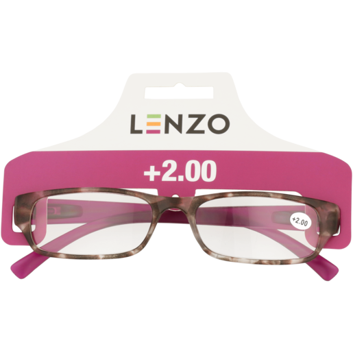 Lenzo +2.0 Leopard Print Reading Glasses