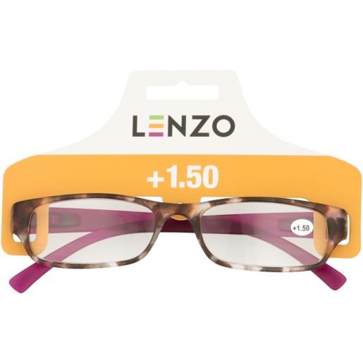Lenzo +1.5 Leopard Print Reading Glasses