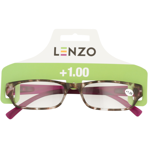 Lenzo +1.0 Leopard Print Reading Glasses