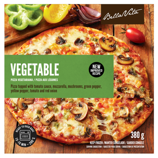 Bella Vita Frozen Vegetable Pizza 380g