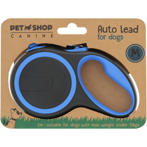 Petshop Canine Medium Blue Auto Dog Lead