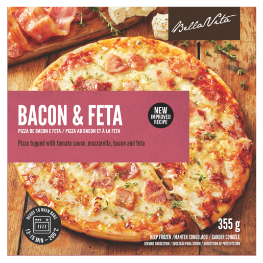 Bella Vita Frozen Bacon & Feta Pizza 355g
