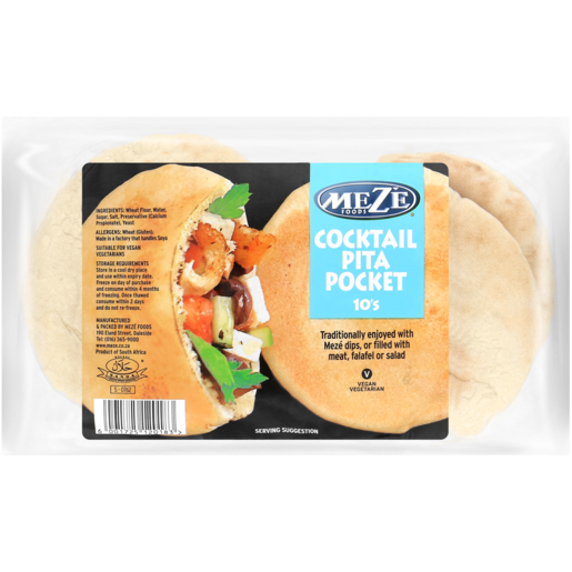 Mezé Foods Cocktail Pita Pocket 10 Pack