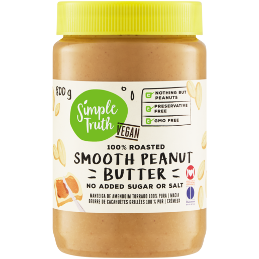Simple Truth Smooth Peanut Butter Jar 800g