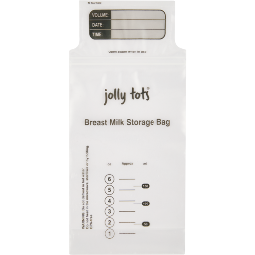 Jolly Tots Breast Milk Storage Bags 25 Pack