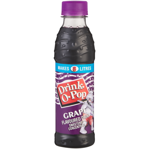 Drink-O-Pop Grape Flavoured Drink Sweetened Concentrate Bottle 200ml