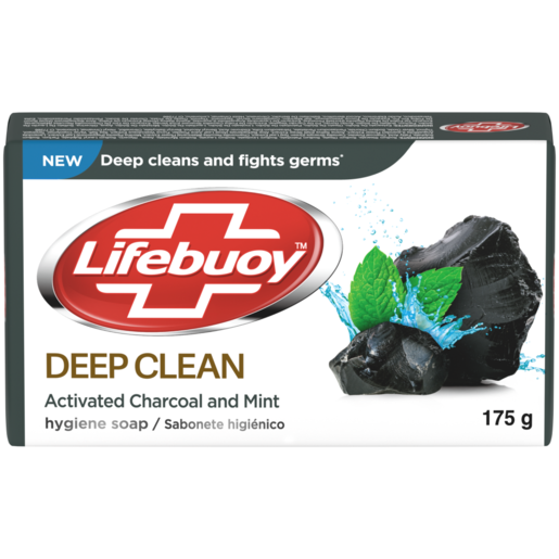 Lifebuoy Activated Charcoal & Mint Deep Clean Bath Soap 175g