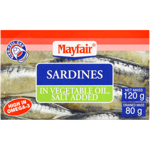 Mayfair Sardines In Vegetable Oil With Salt 120g