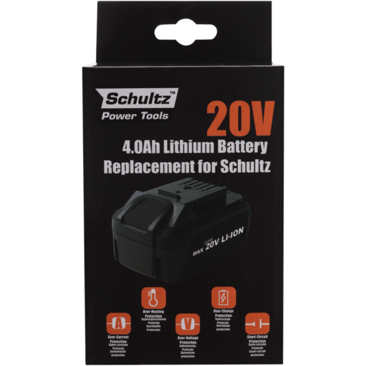 Schultz Replacement Lithium Battery 20V 4Ah